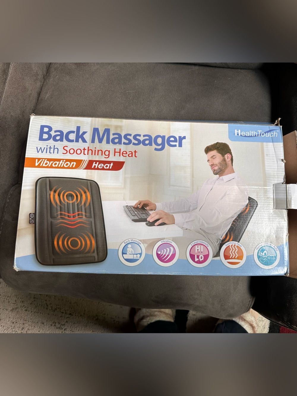 Back Massager with Soothing Heat - Vibration levels